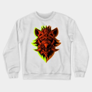 head of boar. Pig. Swine. Symbol of 2019. Tattoo design. Crewneck Sweatshirt